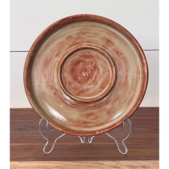 Vintage Large Round Handmade Ceramic Casserole Dish - Picture 1 of 10